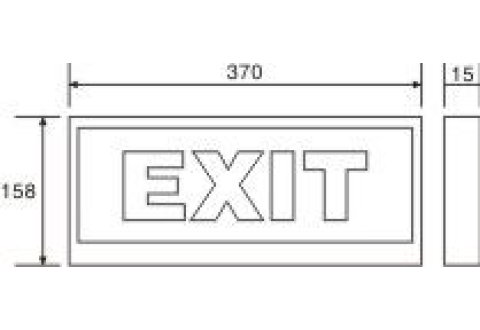 Đèn EXIT - Paragon PEXF23SC (treo trần 2 mặt)