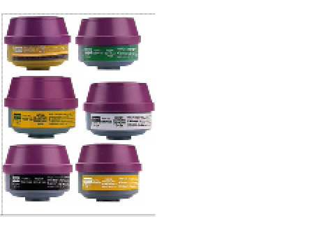 COMBINATION GAS AND VAPOR CARTRIDGES WITH P100 PARTICULATE FILTERS