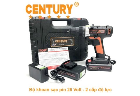 Máy Khoan Sạc Pin 26V ( 2 Cấp Độ) Century - HV-KP26V