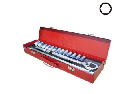 Bộ Tuýp 17 Chi Tiết Đức ( Lục ) Hệ Mét TOP - KW-S417B-1